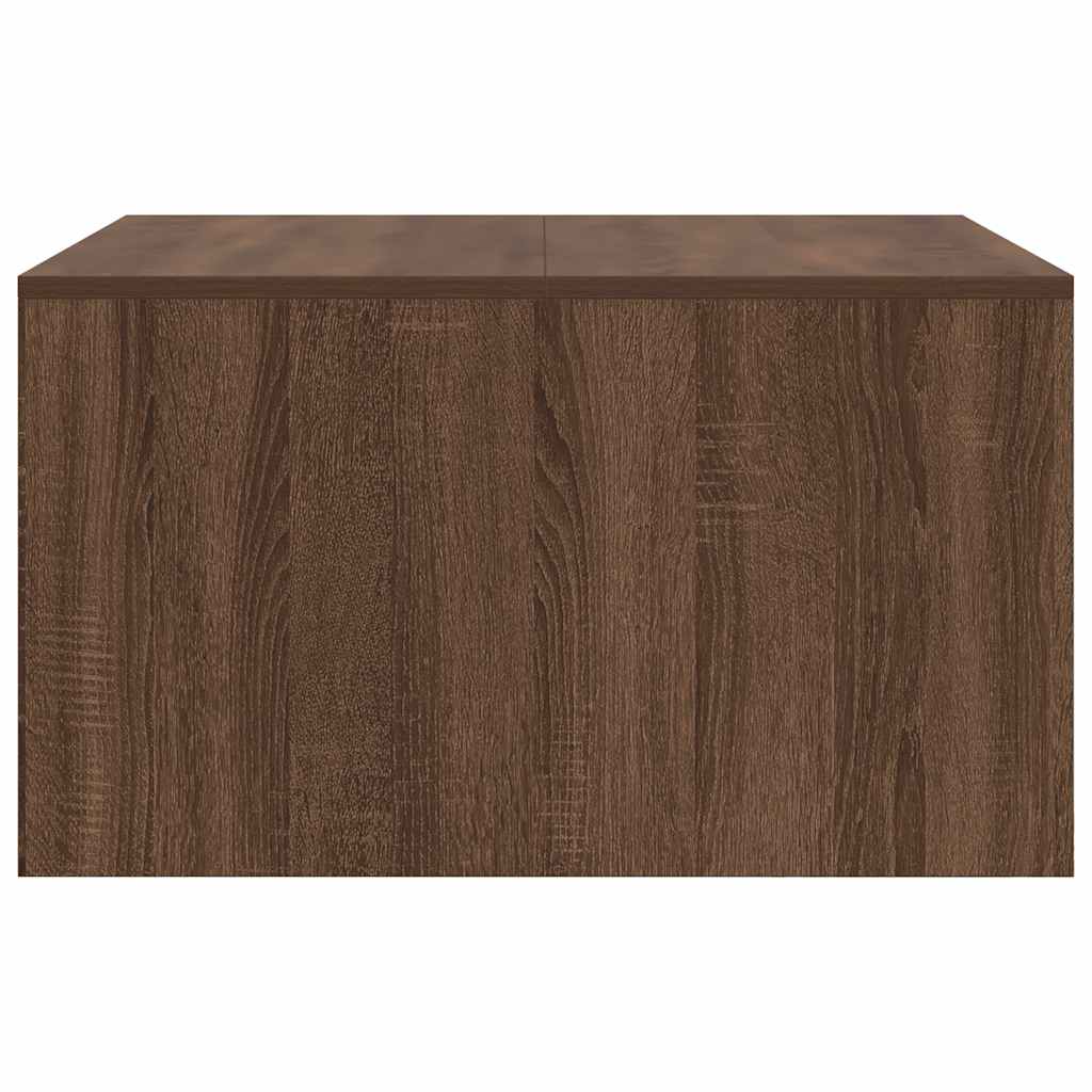 Coffee Table with Drawers Brown Oak 70.5x70x40 cm