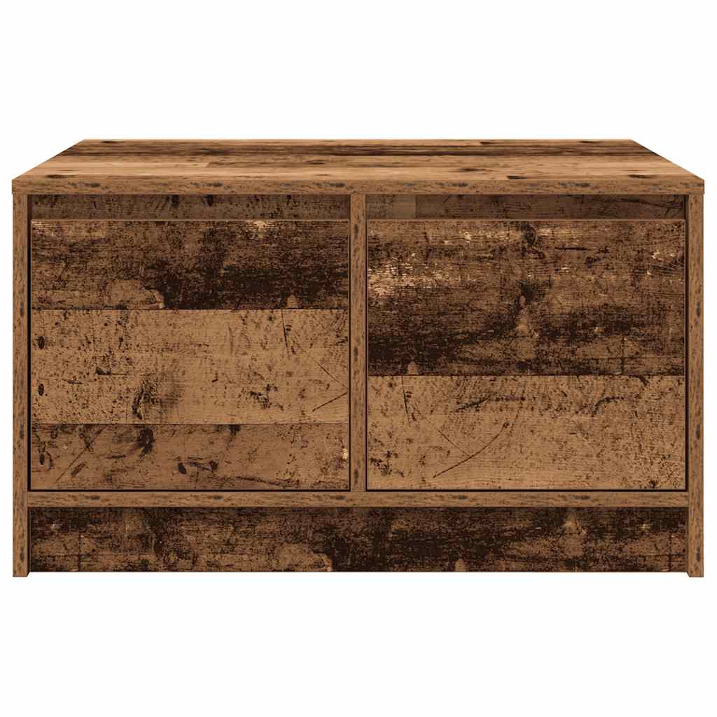 Coffee Table with Drawers Old Wood 70.5x70x40 cm