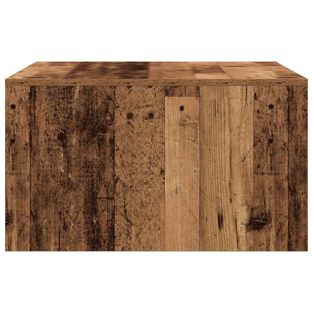 Coffee Table with Drawers Old Wood 70.5x70x40 cm