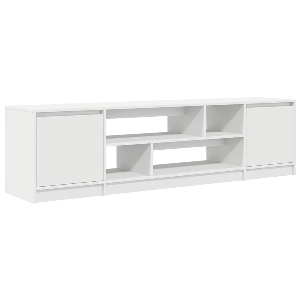 Modern Wooden 74 Inch TV Tele Stand Unit Cabinet With Open Storage & 2 Doors