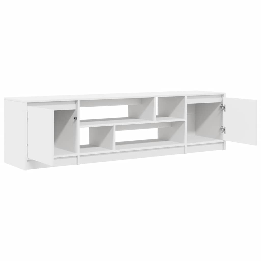 Modern Wooden 74 Inch TV Tele Stand Unit Cabinet With Open Storage & 2 Doors