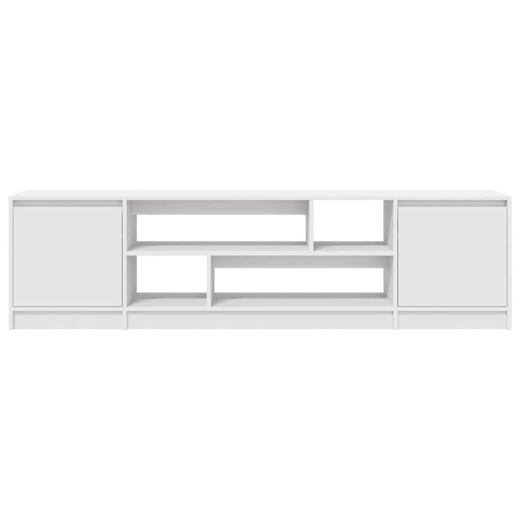 Modern Wooden 74 Inch TV Tele Stand Unit Cabinet With Open Storage & 2 Doors