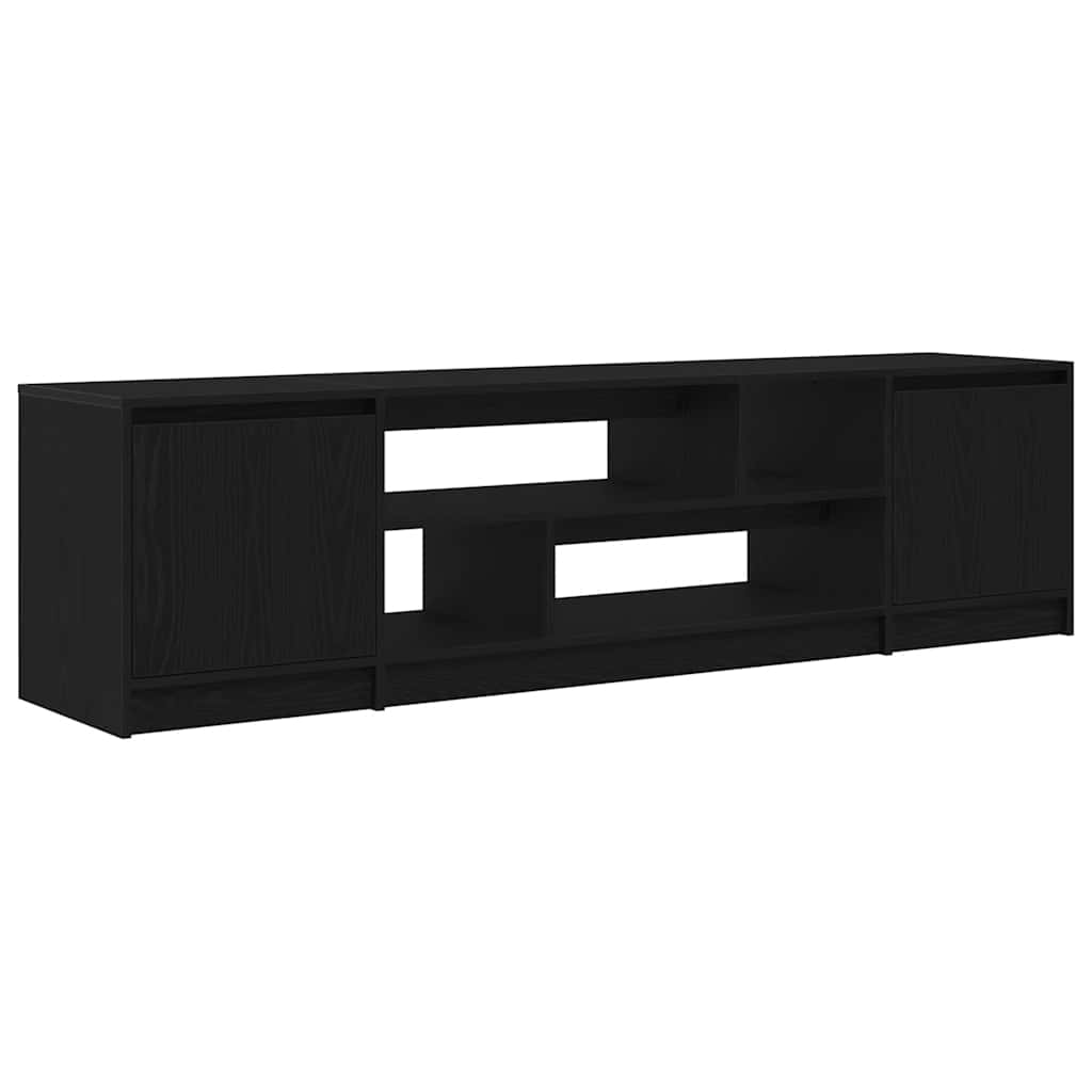 Modern Wooden 74 Inch TV Tele Stand Unit Cabinet With Open Storage & 2 Doors