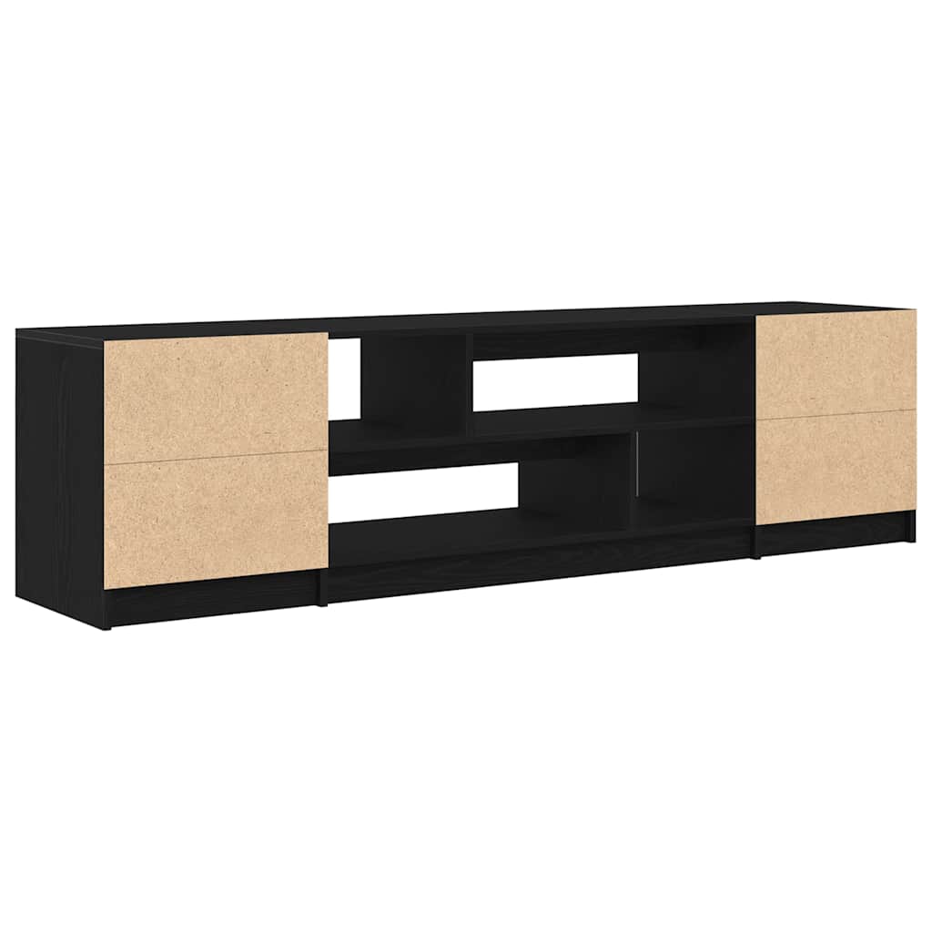 Modern Wooden 74 Inch TV Tele Stand Unit Cabinet With Open Storage & 2 Doors
