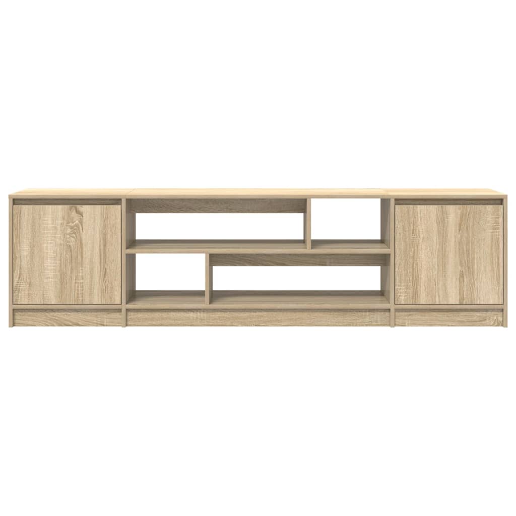Modern Wooden 74 Inch TV Tele Stand Unit Cabinet With Open Storage & 2 Doors
