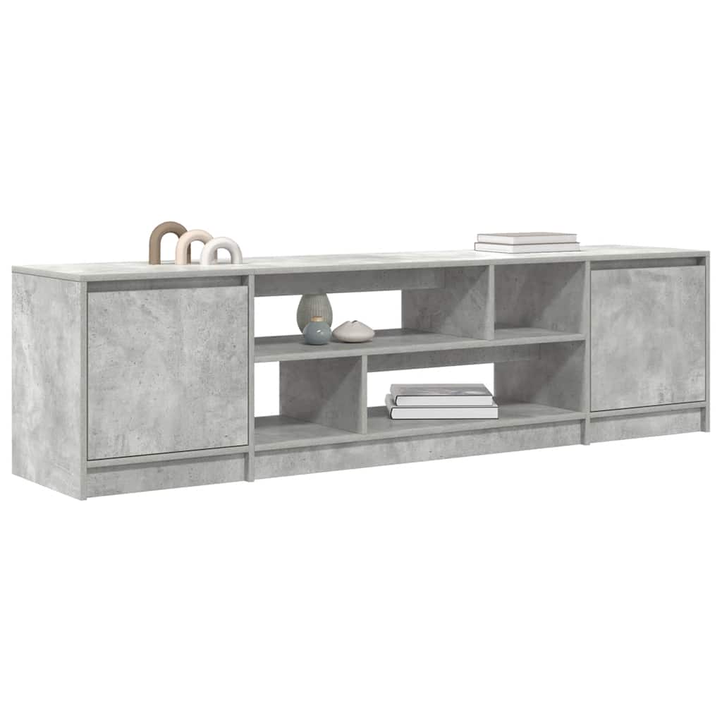 Modern Wooden 74 Inch TV Tele Stand Unit Cabinet With Open Storage & 2 Doors