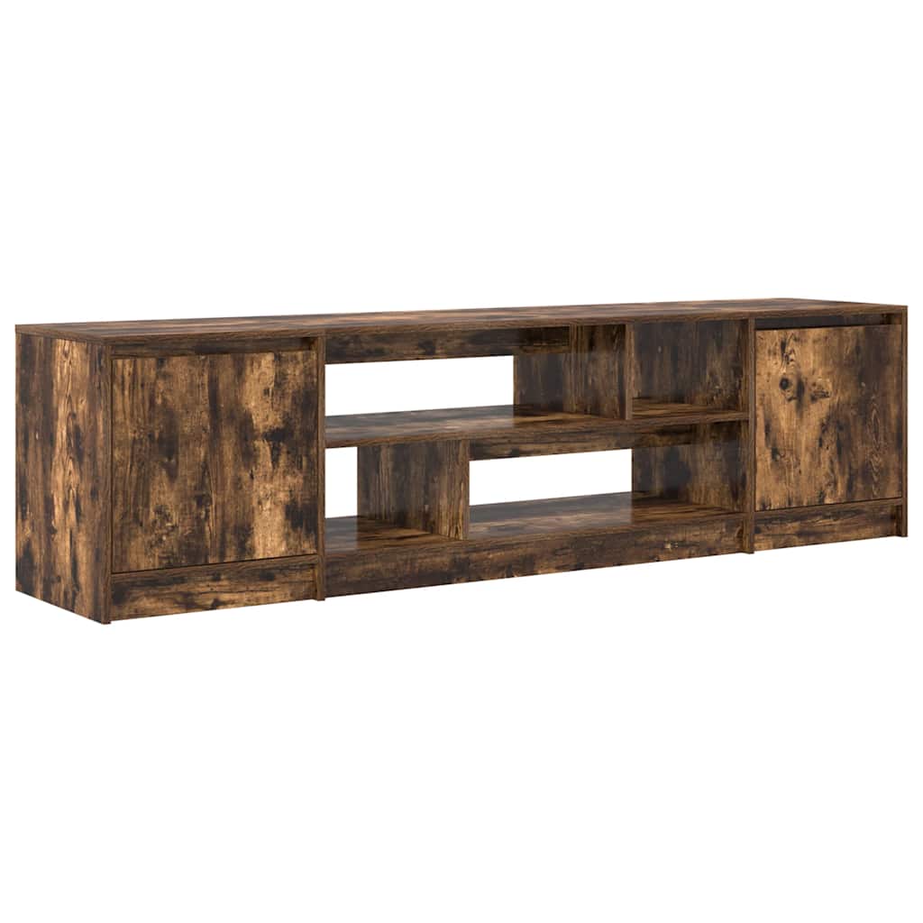 Modern Wooden 74 Inch TV Tele Stand Unit Cabinet With Open Storage & 2 Doors