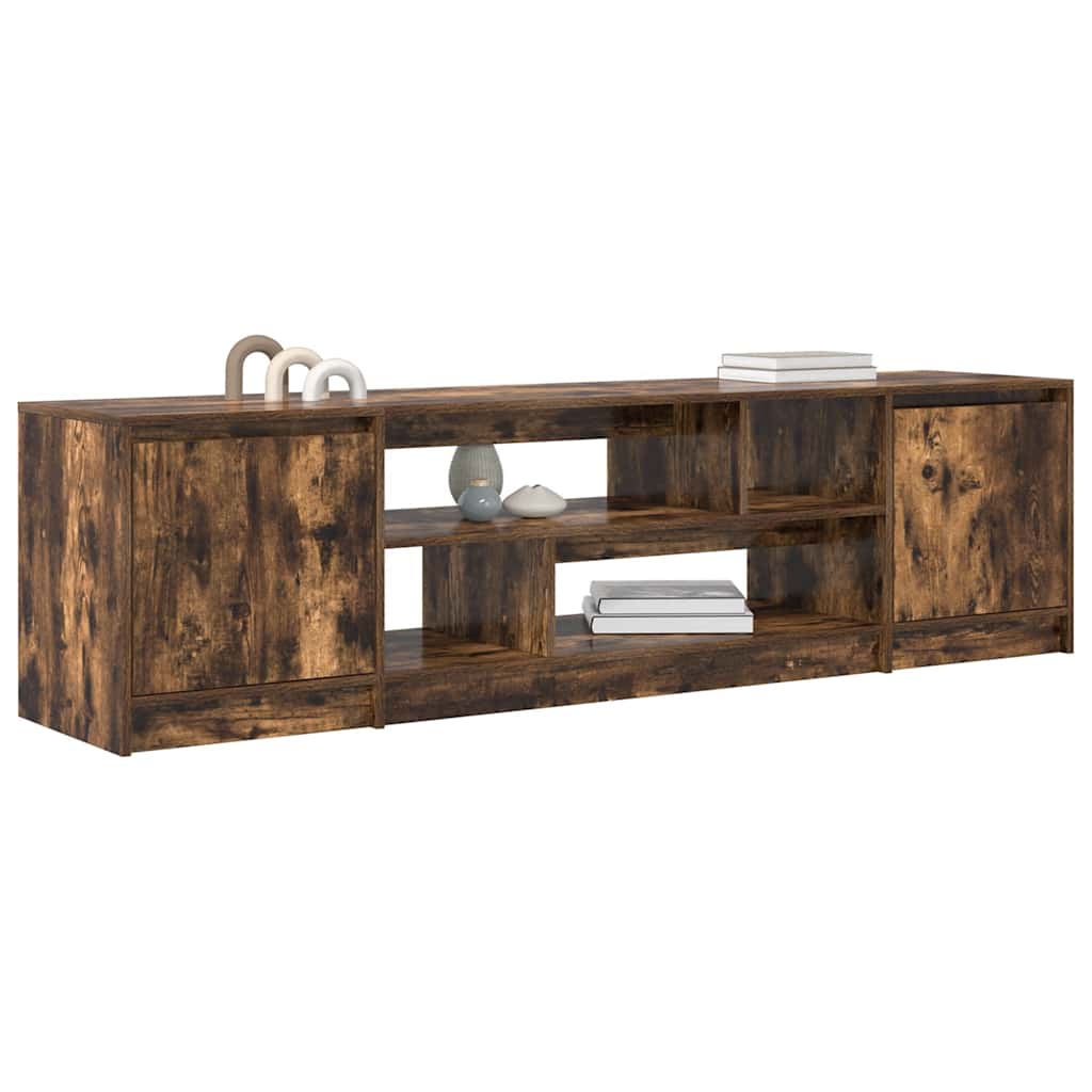 Modern Wooden 74 Inch TV Tele Stand Unit Cabinet With Open Storage & 2 Doors