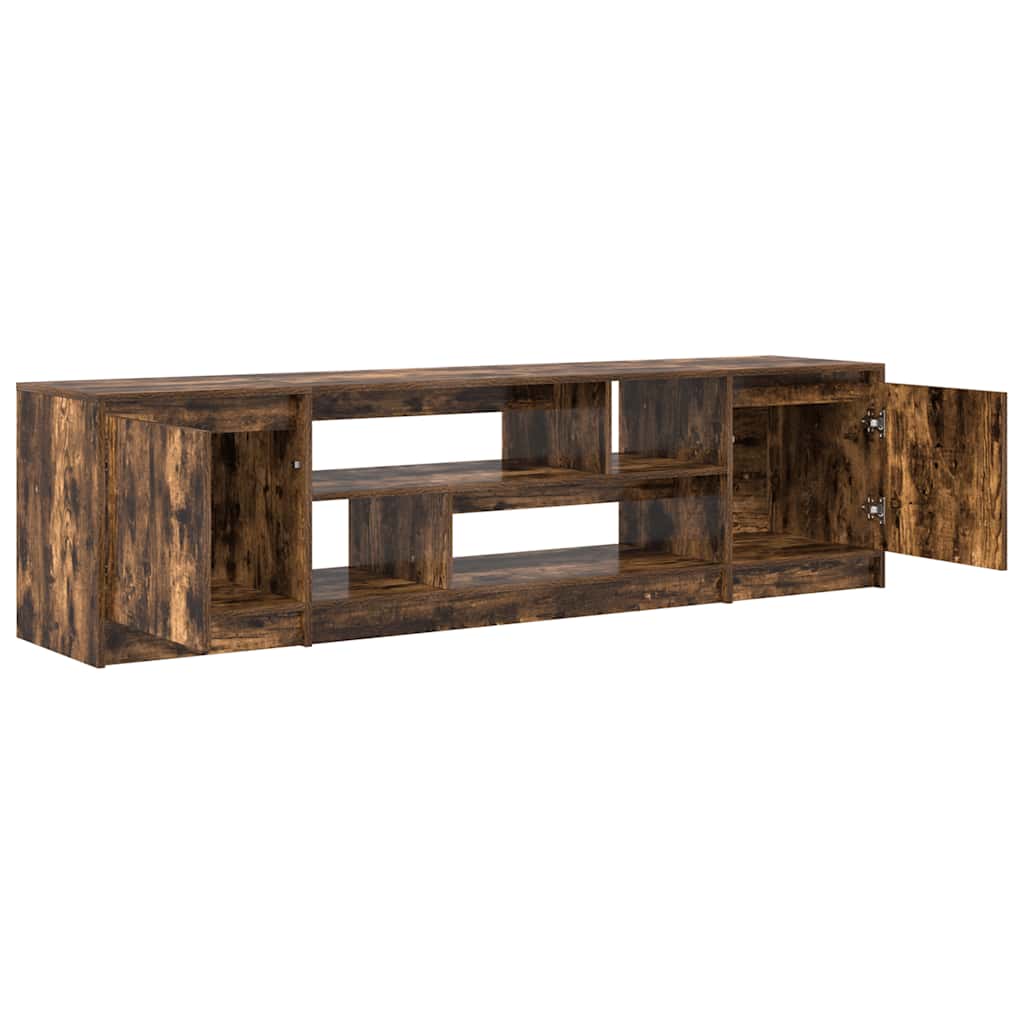 Modern Wooden 74 Inch TV Tele Stand Unit Cabinet With Open Storage & 2 Doors