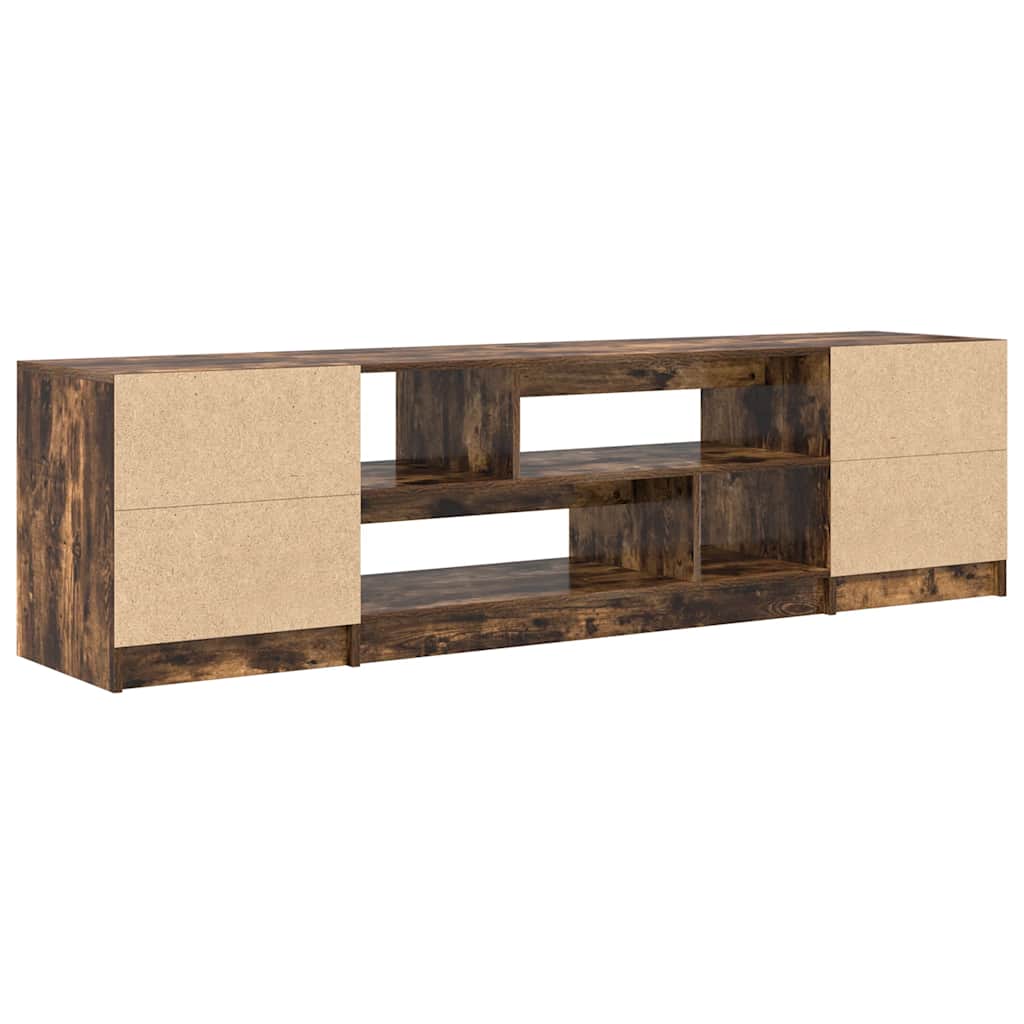 Modern Wooden 74 Inch TV Tele Stand Unit Cabinet With Open Storage & 2 Doors