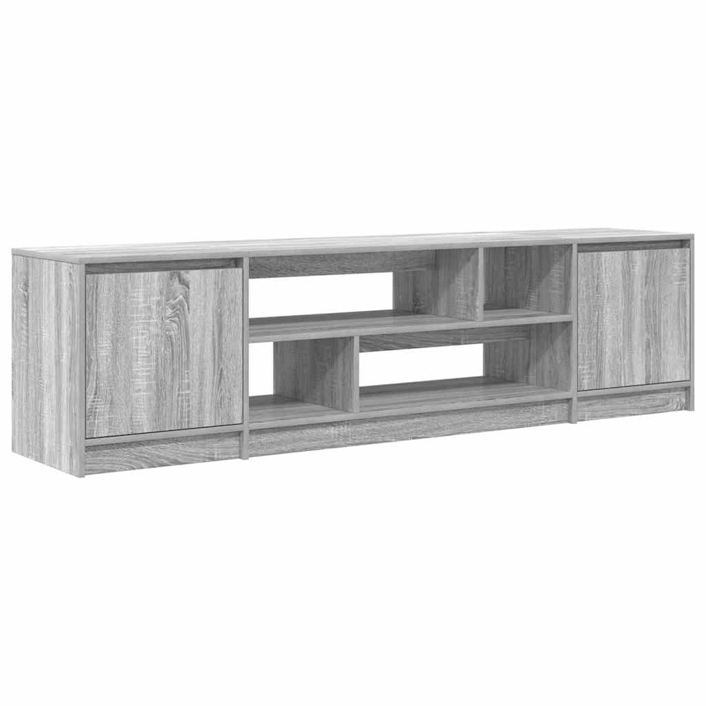 Modern Wooden 74 Inch TV Tele Stand Unit Cabinet With Open Storage & 2 Doors