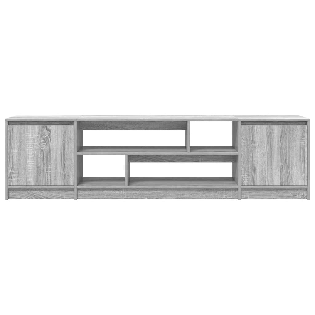 Modern Wooden 74 Inch TV Tele Stand Unit Cabinet With Open Storage & 2 Doors