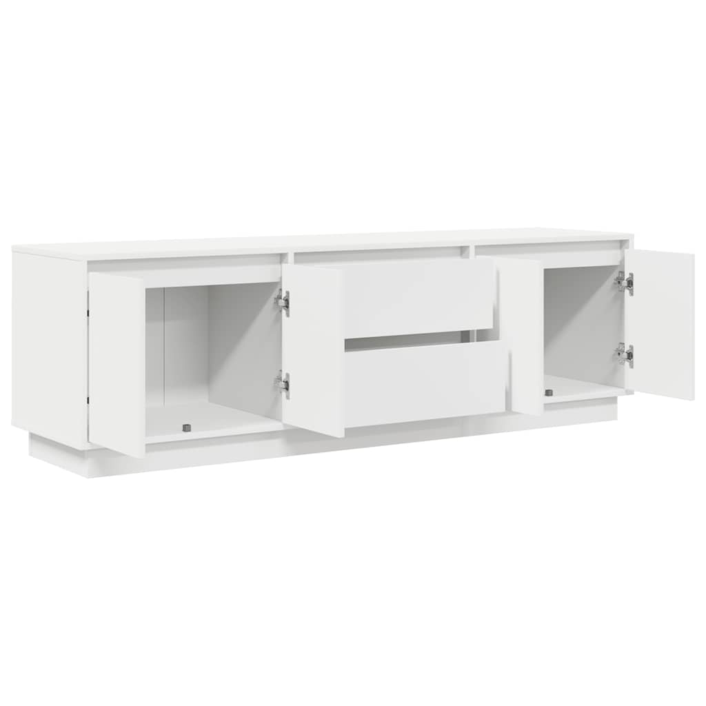 Modern Wooden 63 Inches TV Tele Stand Unit Cabinet With LED Lights & Storage