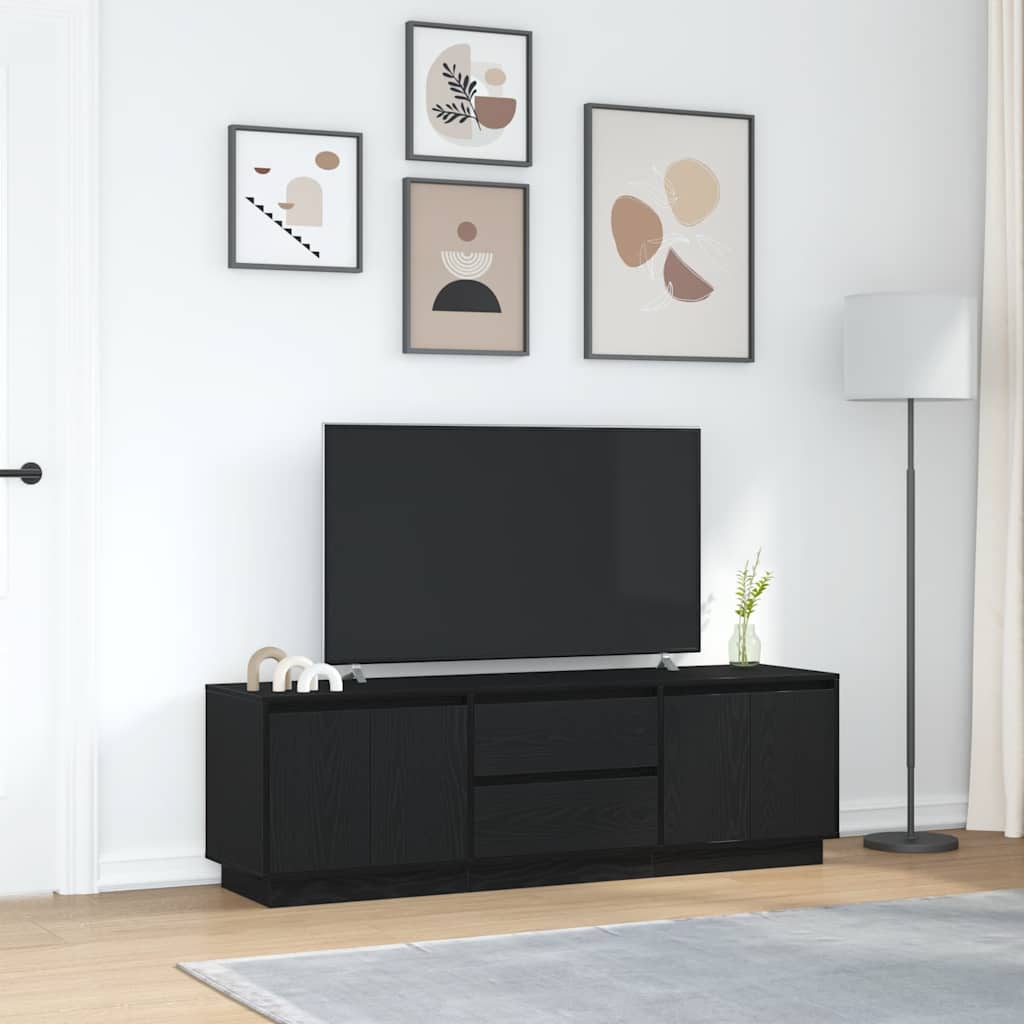 Modern Wooden 63 Inches TV Tele Stand Unit Cabinet With LED Lights & Storage