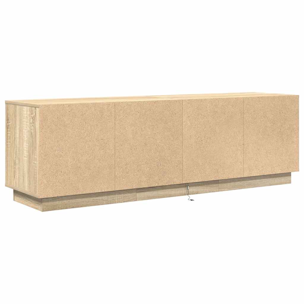 Modern Wooden 63 Inches TV Tele Stand Unit Cabinet With LED Lights & Storage