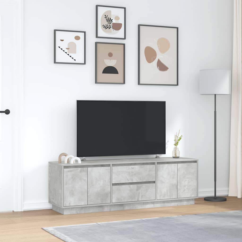 Modern Wooden 63 Inches TV Tele Stand Unit Cabinet With LED Lights & Storage