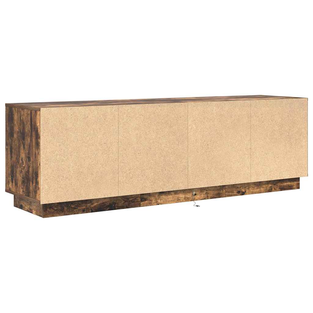 Modern Wooden 63 Inches TV Tele Stand Unit Cabinet With LED Lights & Storage