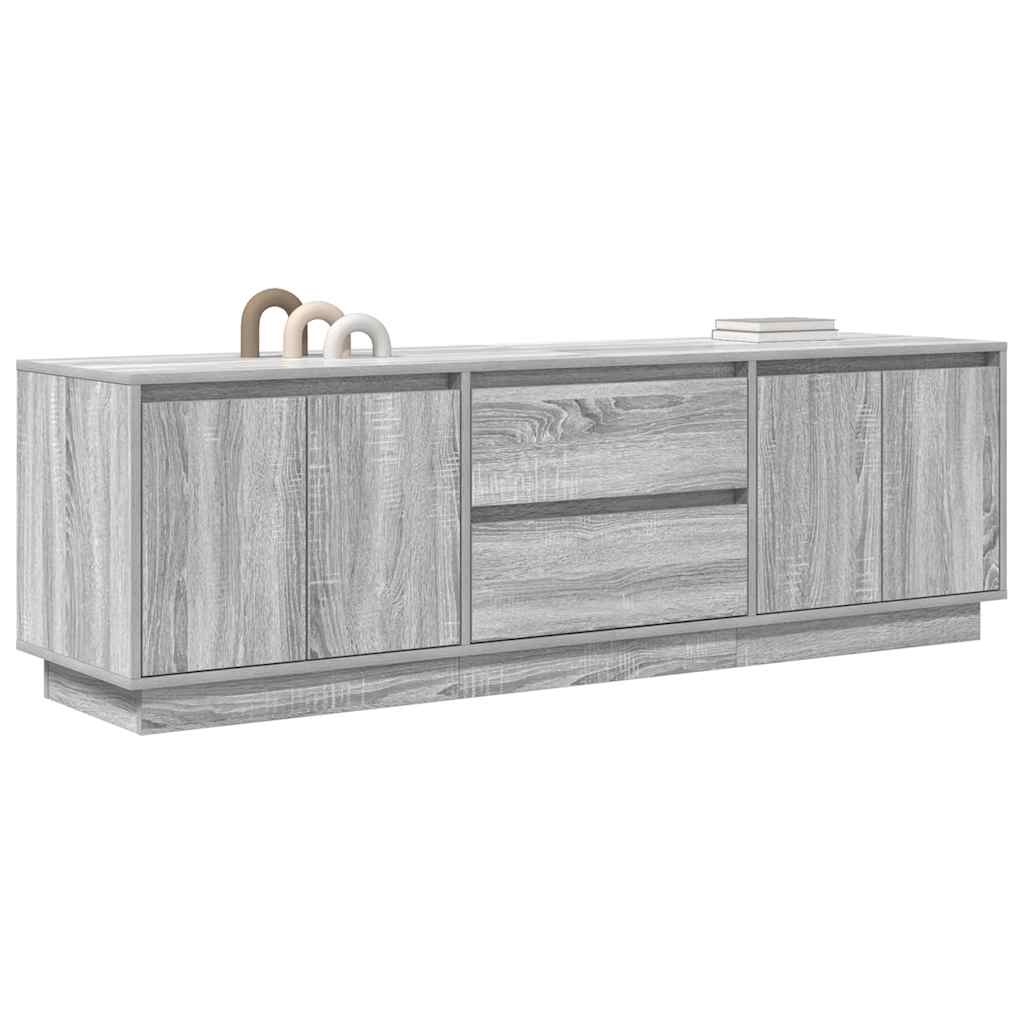 Modern Wooden 63 Inches TV Tele Stand Unit Cabinet With LED Lights & Storage