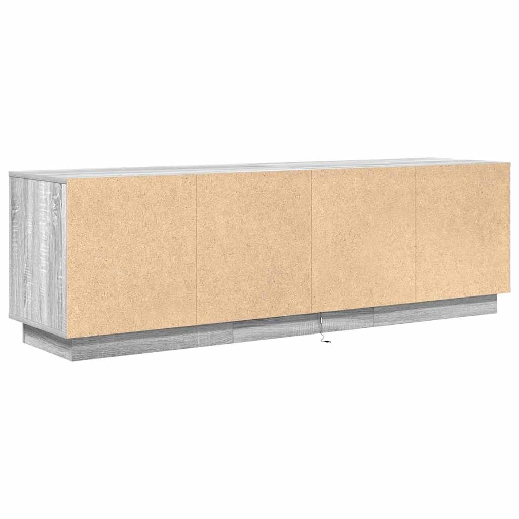 Modern Wooden 63 Inches TV Tele Stand Unit Cabinet With LED Lights & Storage