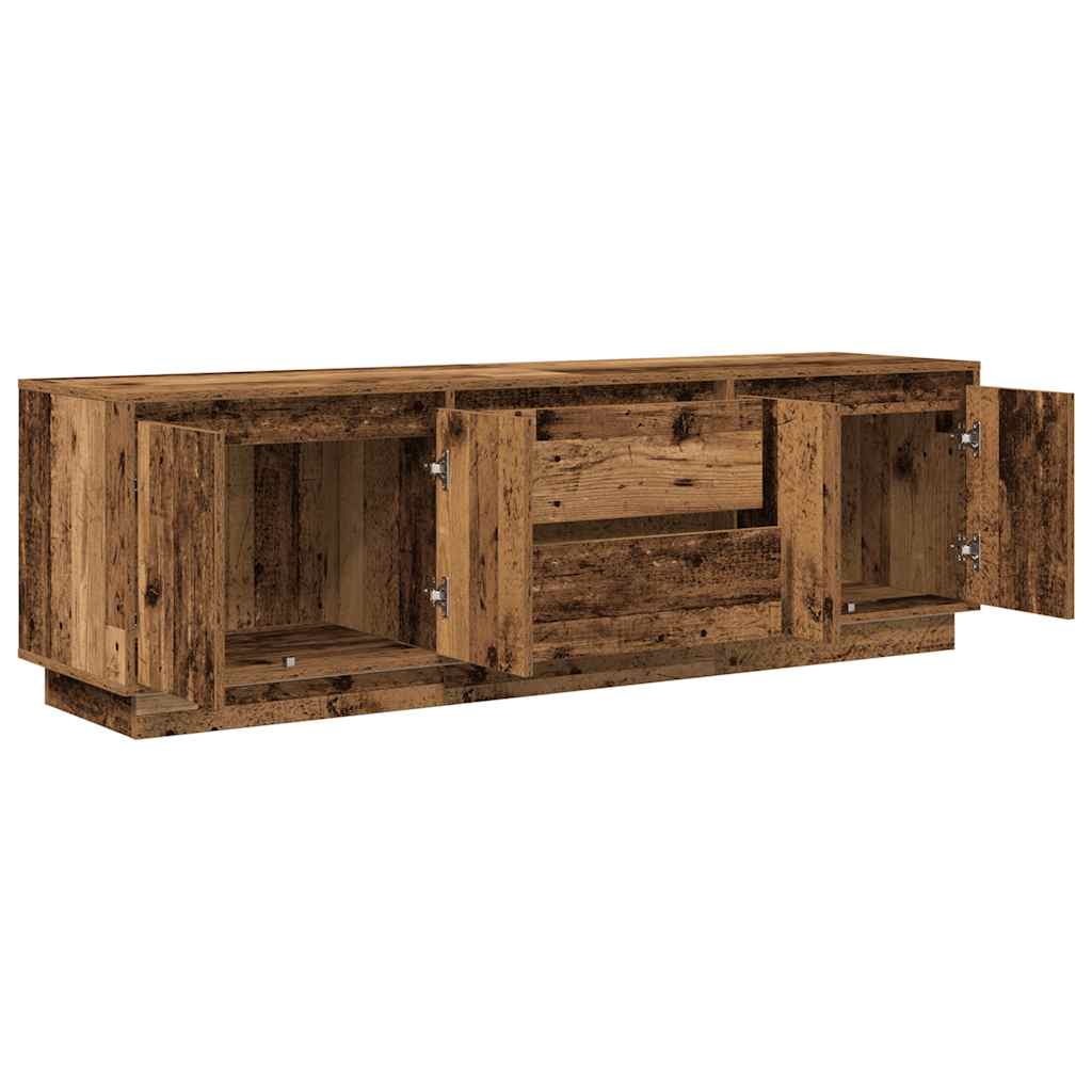 Modern Wooden 63 Inches TV Tele Stand Unit Cabinet With LED Lights & Storage