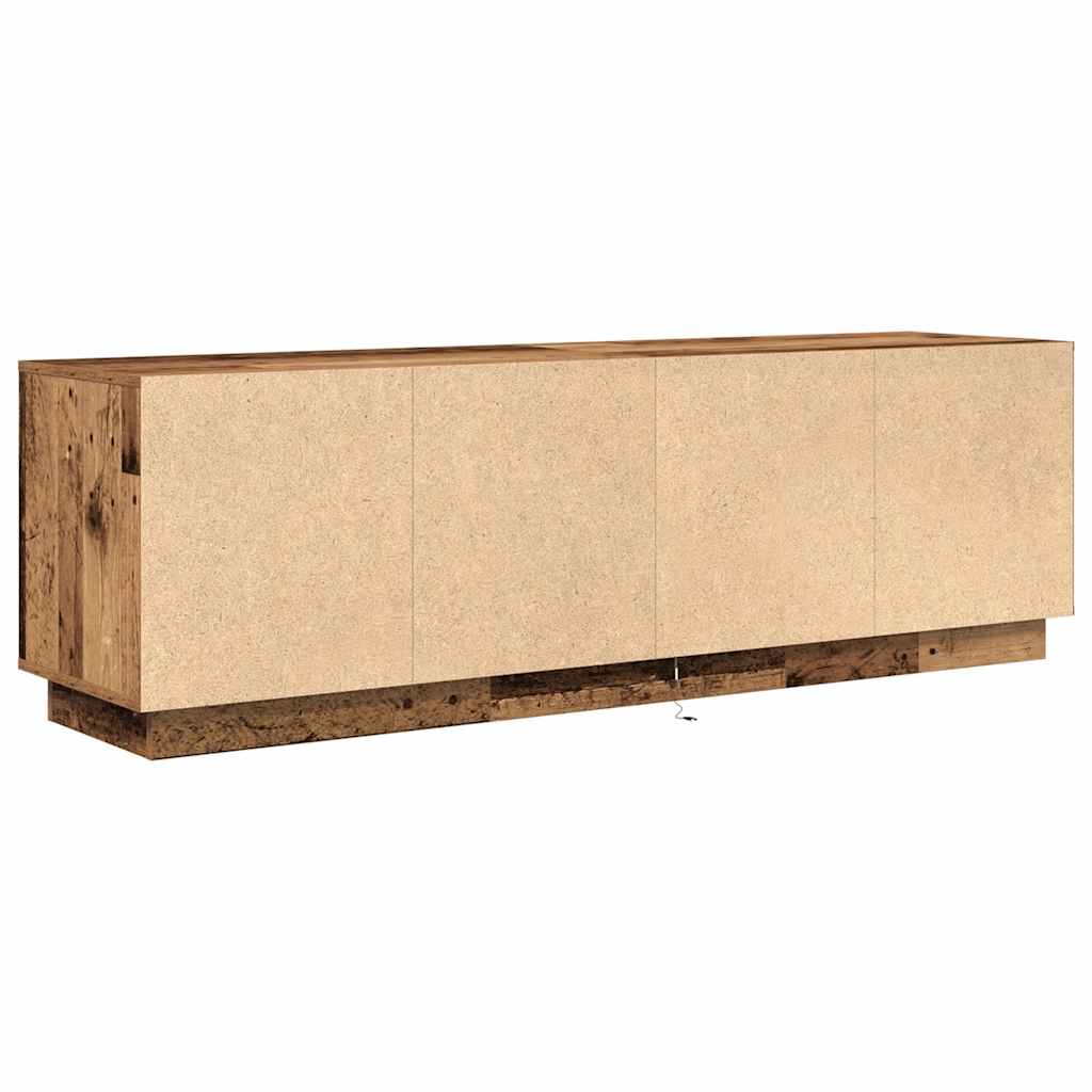 Modern Wooden 63 Inches TV Tele Stand Unit Cabinet With LED Lights & Storage