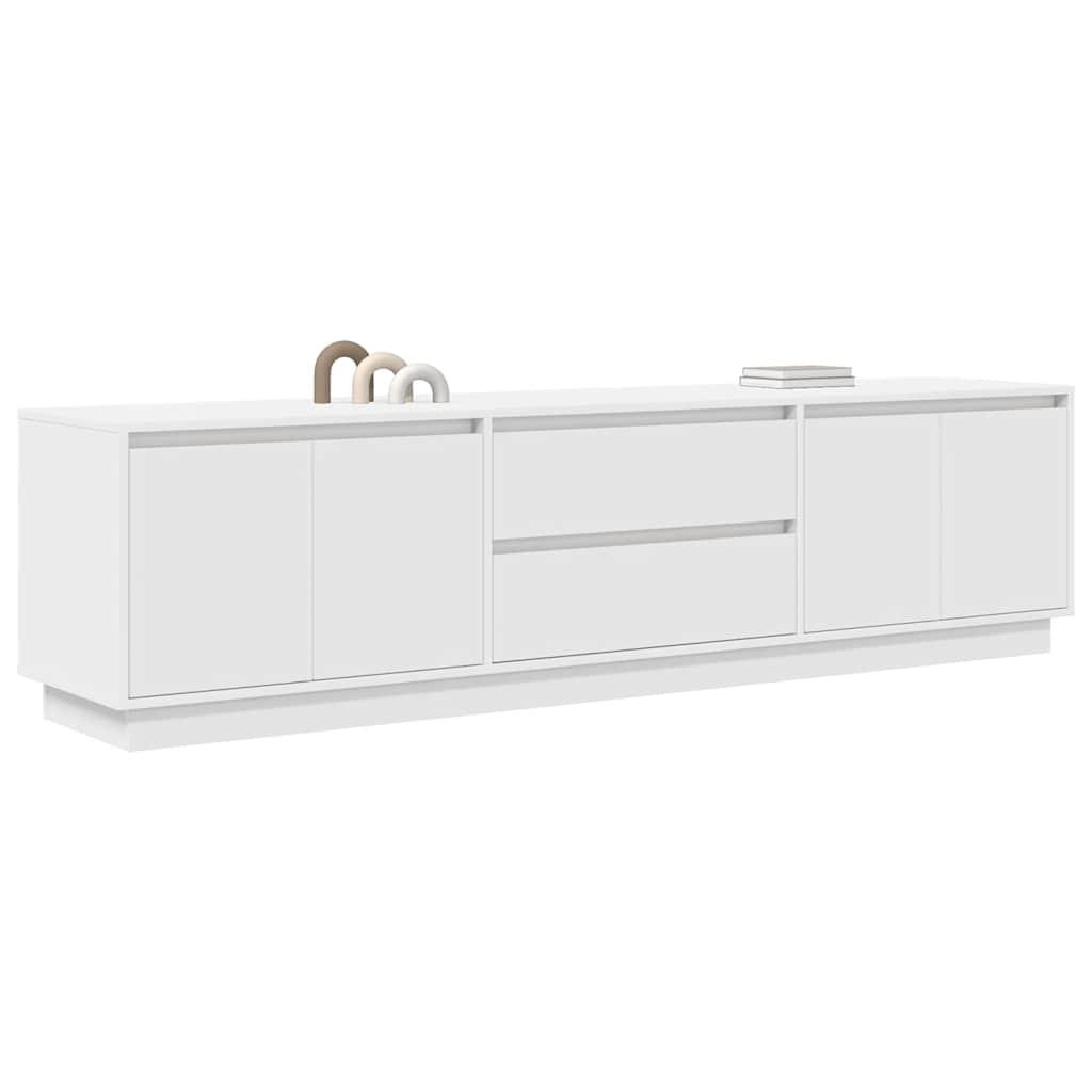 Modern Wooden Large 76 Inch TV Tele Stand Unit Cabinet With LED Lights & Storage