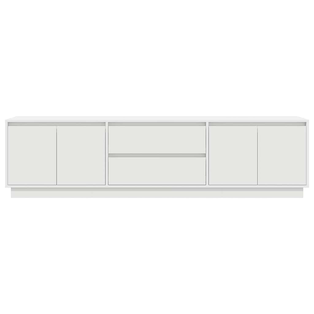 Modern Wooden Large 76 Inch TV Tele Stand Unit Cabinet With LED Lights & Storage