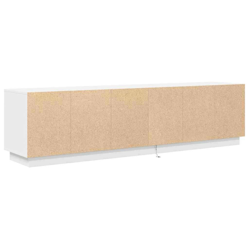 Modern Wooden Large 76 Inch TV Tele Stand Unit Cabinet With LED Lights & Storage