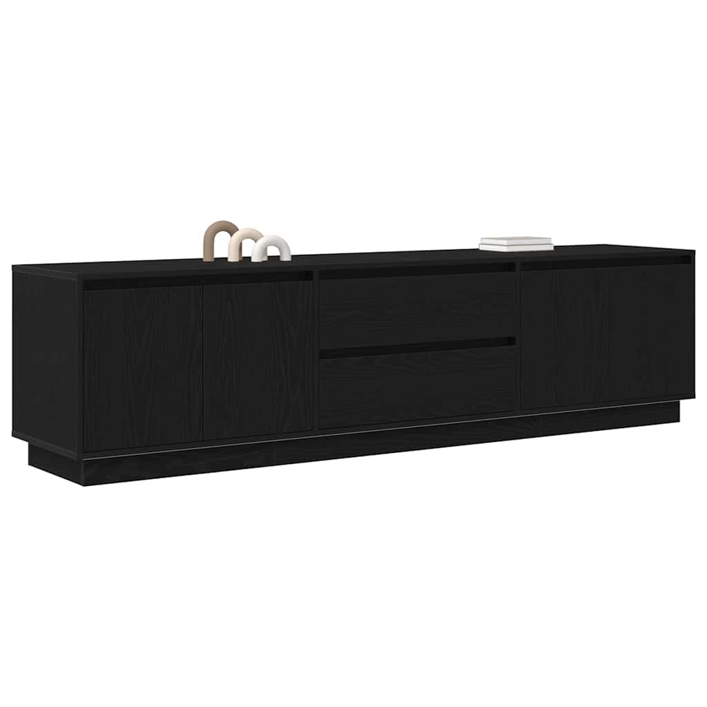 Modern Wooden Large 76 Inch TV Tele Stand Unit Cabinet With LED Lights & Storage