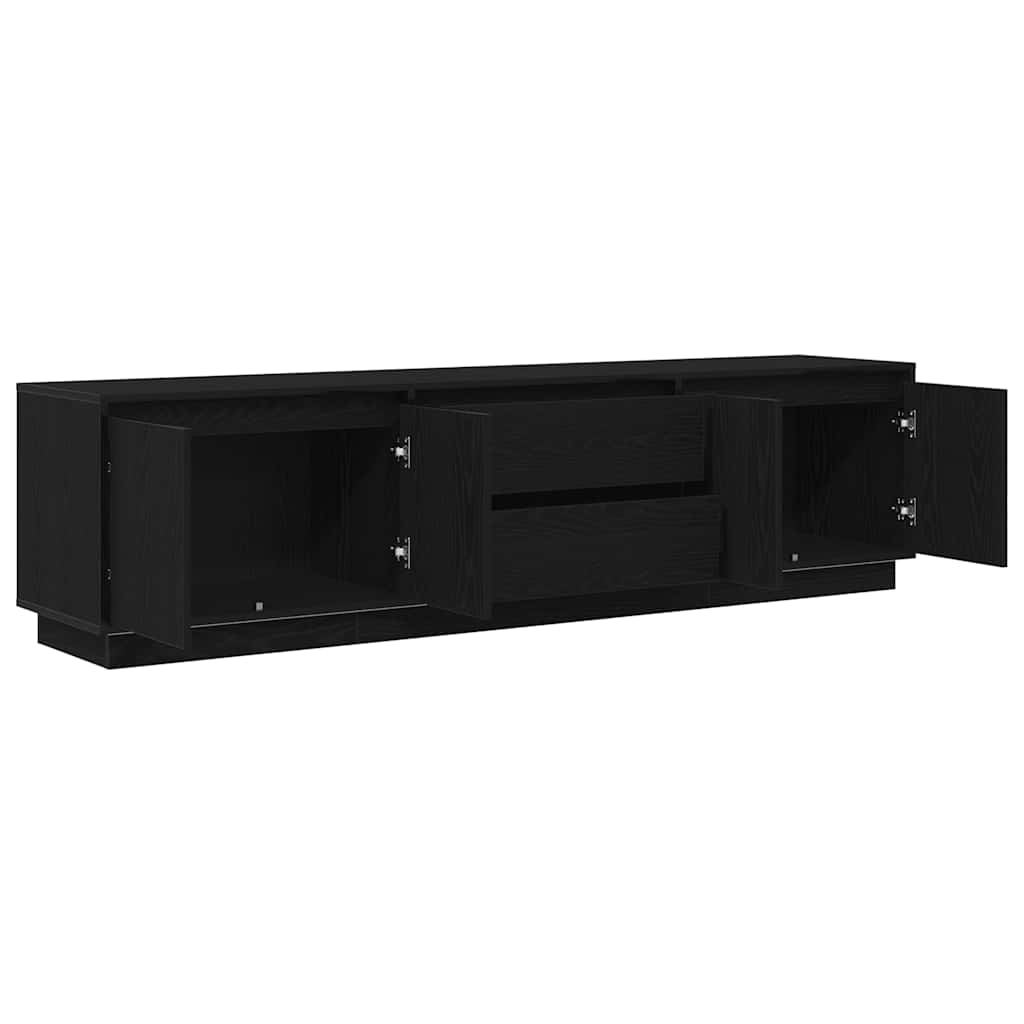 Modern Wooden Large 76 Inch TV Tele Stand Unit Cabinet With LED Lights & Storage