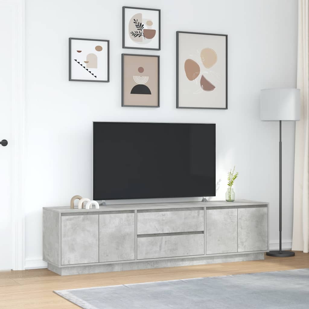 Modern Wooden Large 76 Inch TV Tele Stand Unit Cabinet With LED Lights & Storage