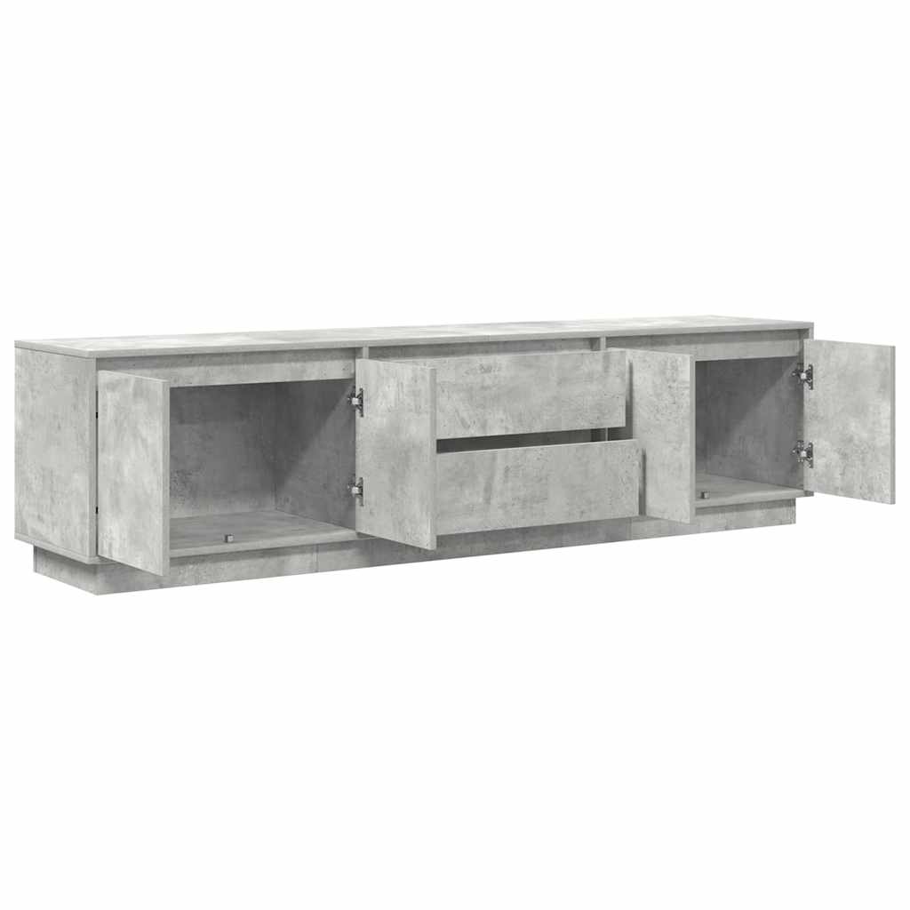 Modern Wooden Large 76 Inch TV Tele Stand Unit Cabinet With LED Lights & Storage