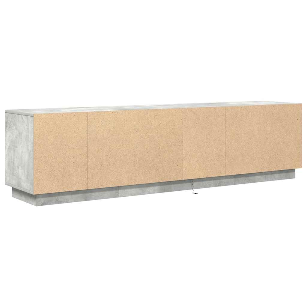 Modern Wooden Large 76 Inch TV Tele Stand Unit Cabinet With LED Lights & Storage