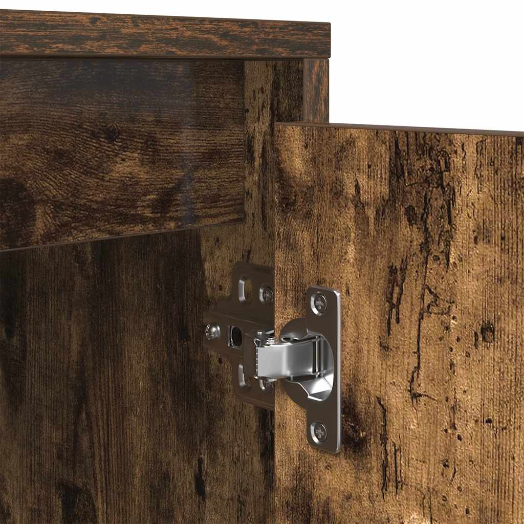 Modern Wooden Large 76 Inch TV Tele Stand Unit Cabinet With LED Lights & Storage