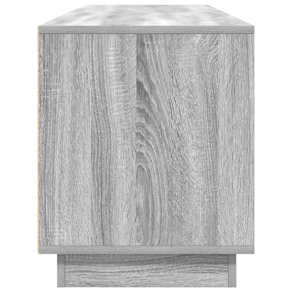 Modern Wooden Large 76 Inch TV Tele Stand Unit Cabinet With LED Lights & Storage
