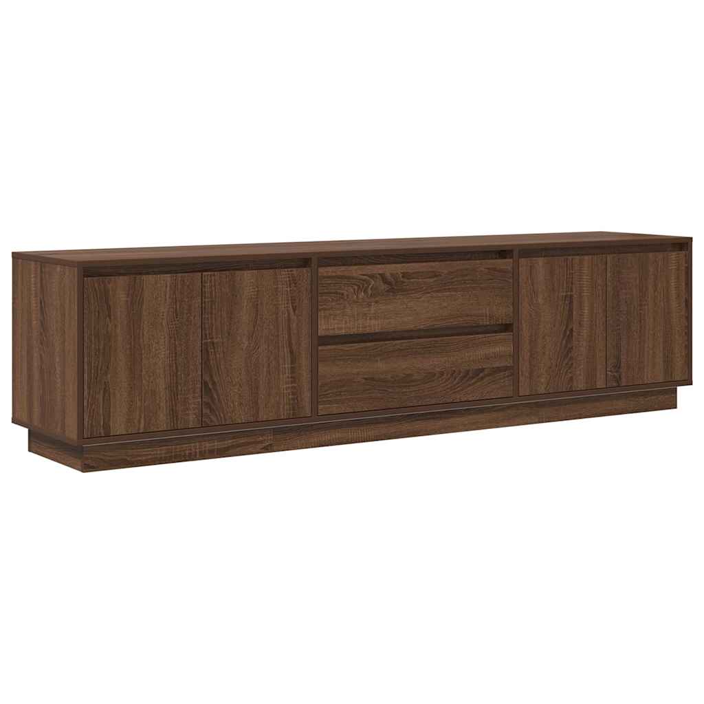 Modern Wooden Large 76 Inch TV Tele Stand Unit Cabinet With LED Lights & Storage