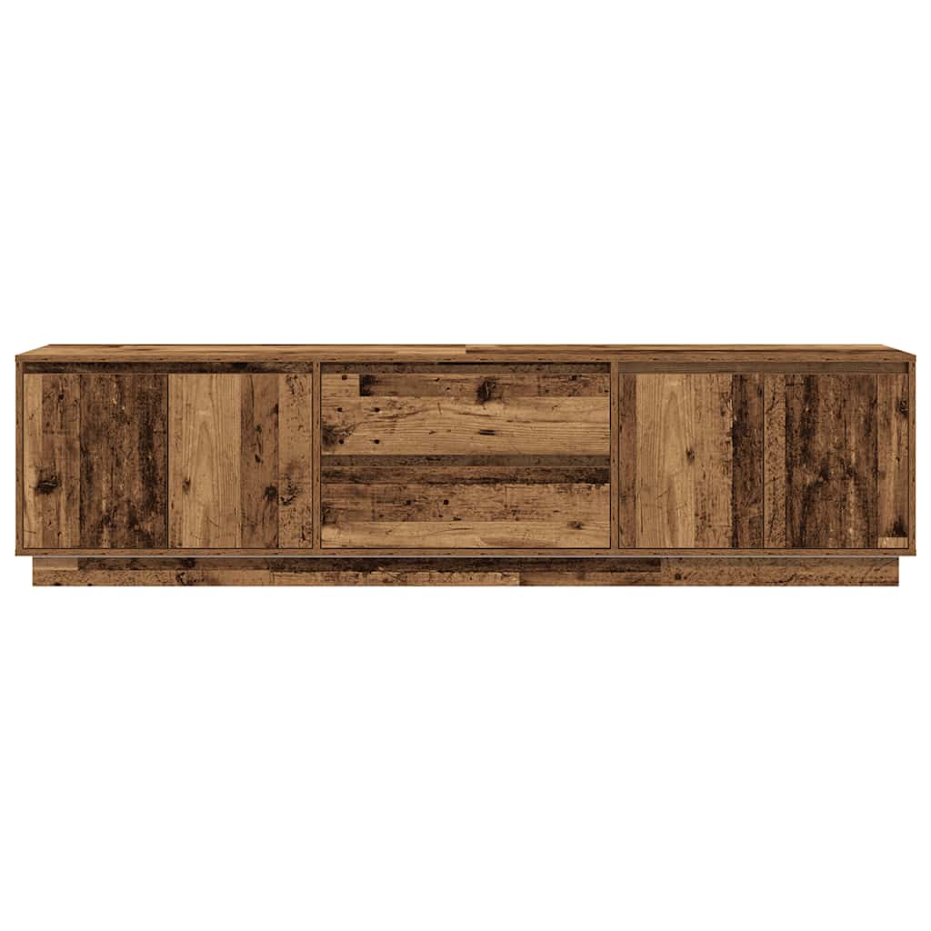 Modern Wooden Large 76 Inch TV Tele Stand Unit Cabinet With LED Lights & Storage