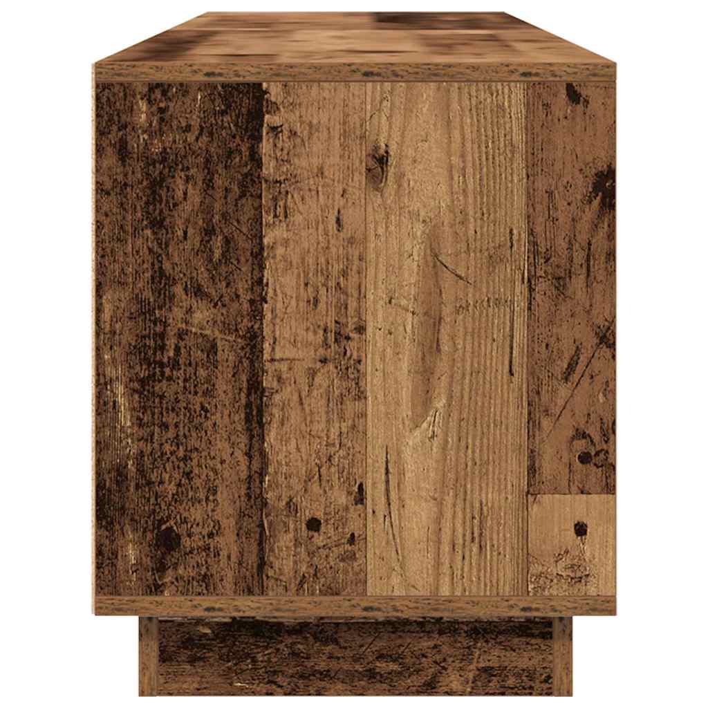 Modern Wooden Large 76 Inch TV Tele Stand Unit Cabinet With LED Lights & Storage