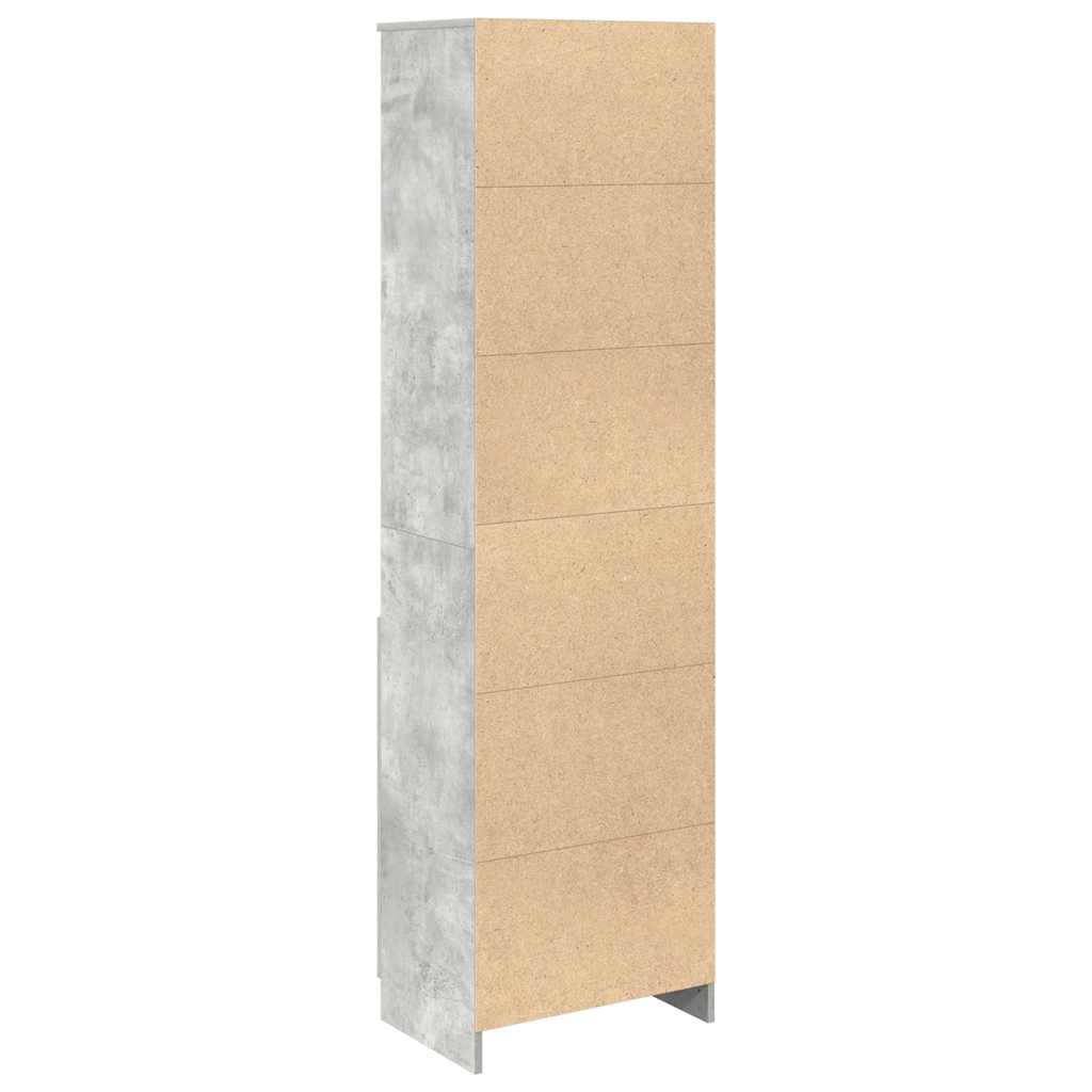 Highboard Concrete Grey 50x35x180 cm Engineered Wood
