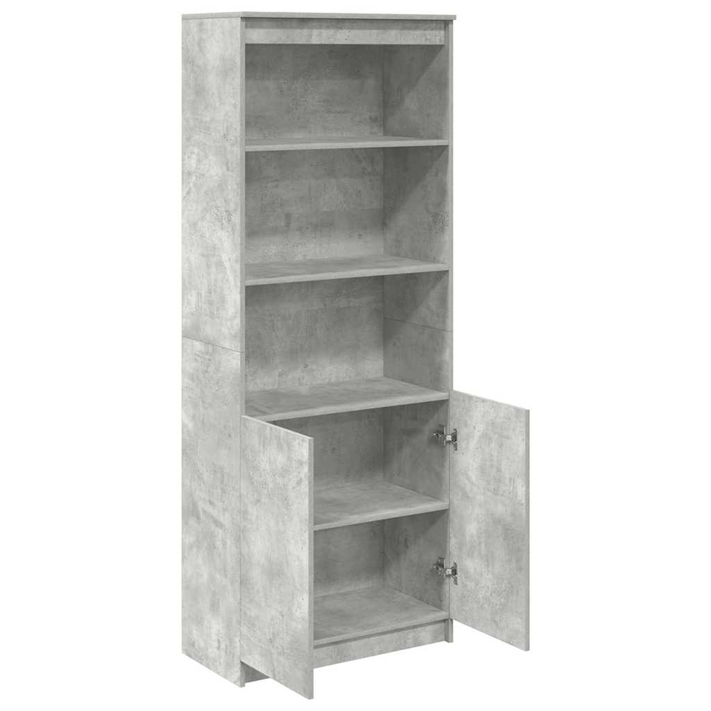 Highboard Concrete Grey 70x35x180 cm Engineered Wood