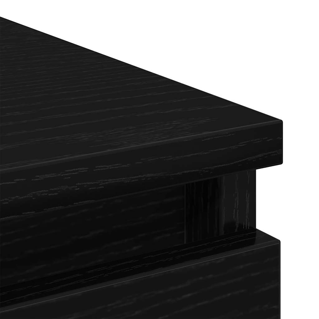 Sideboard Black Oak 80x35x99 cm Engineered Wood