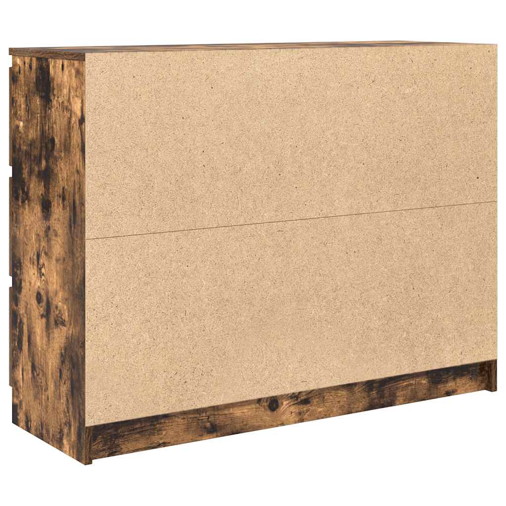 Sideboard Smoked Oak 100x35x76 cm Engineered Wood