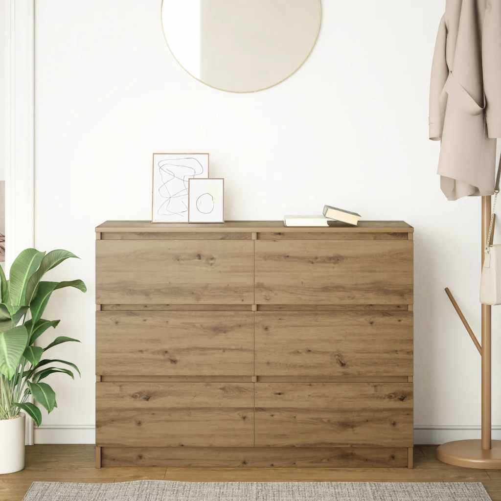 Sideboard Artisan Oak 100x35x76 cm Engineered Wood