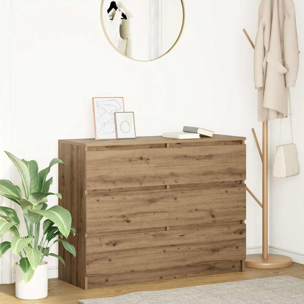 Sideboard Artisan Oak 100x35x76 cm Engineered Wood