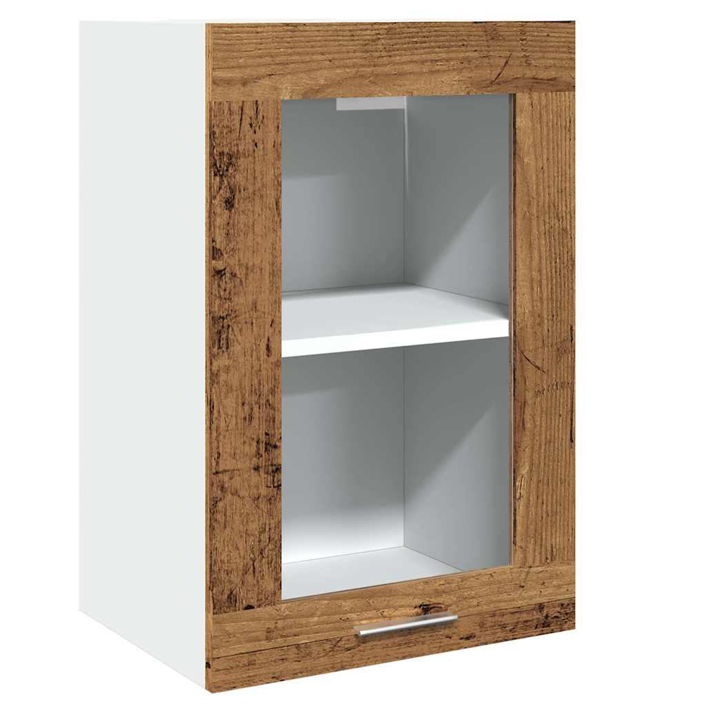 11 Piece Kitchen Cabinet Set Lyon Old Wood Engineered Wood