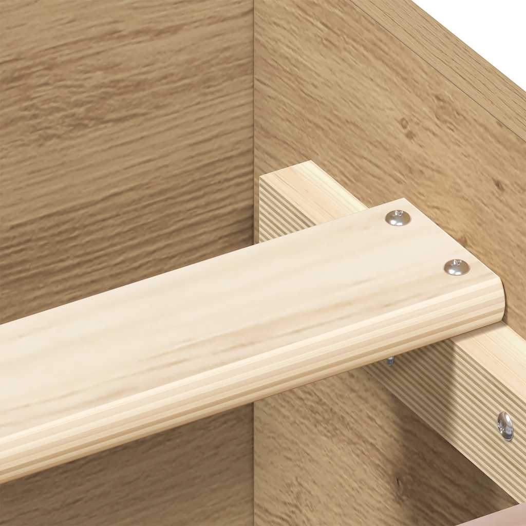 Bed Frame without Mattress Artisan Oak 90x200 cm Engineered Wood