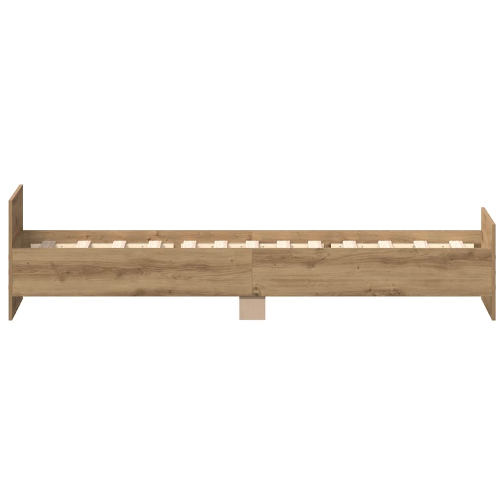 Bed Frame without Mattress Artisan Oak 90x190 cm Single Engineered Wood