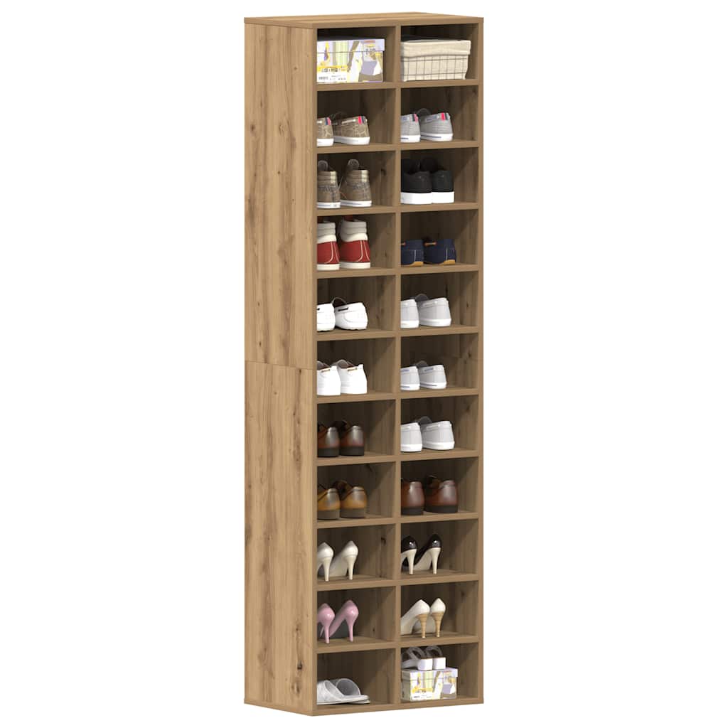 Modern Wooden Large Open Shoe Storage Cabinet Unit With 22 Compartments