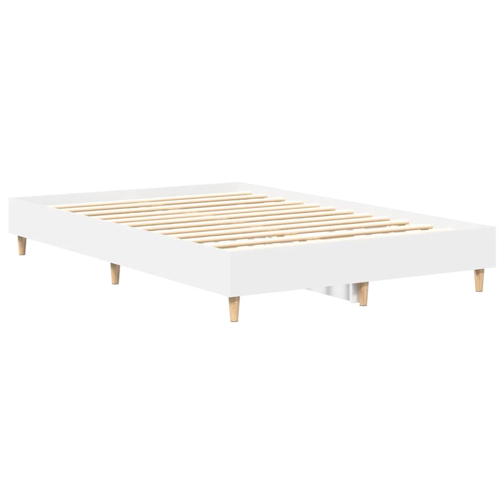 Bed Frame No Mattress White 120x200 cm Engineered Wood