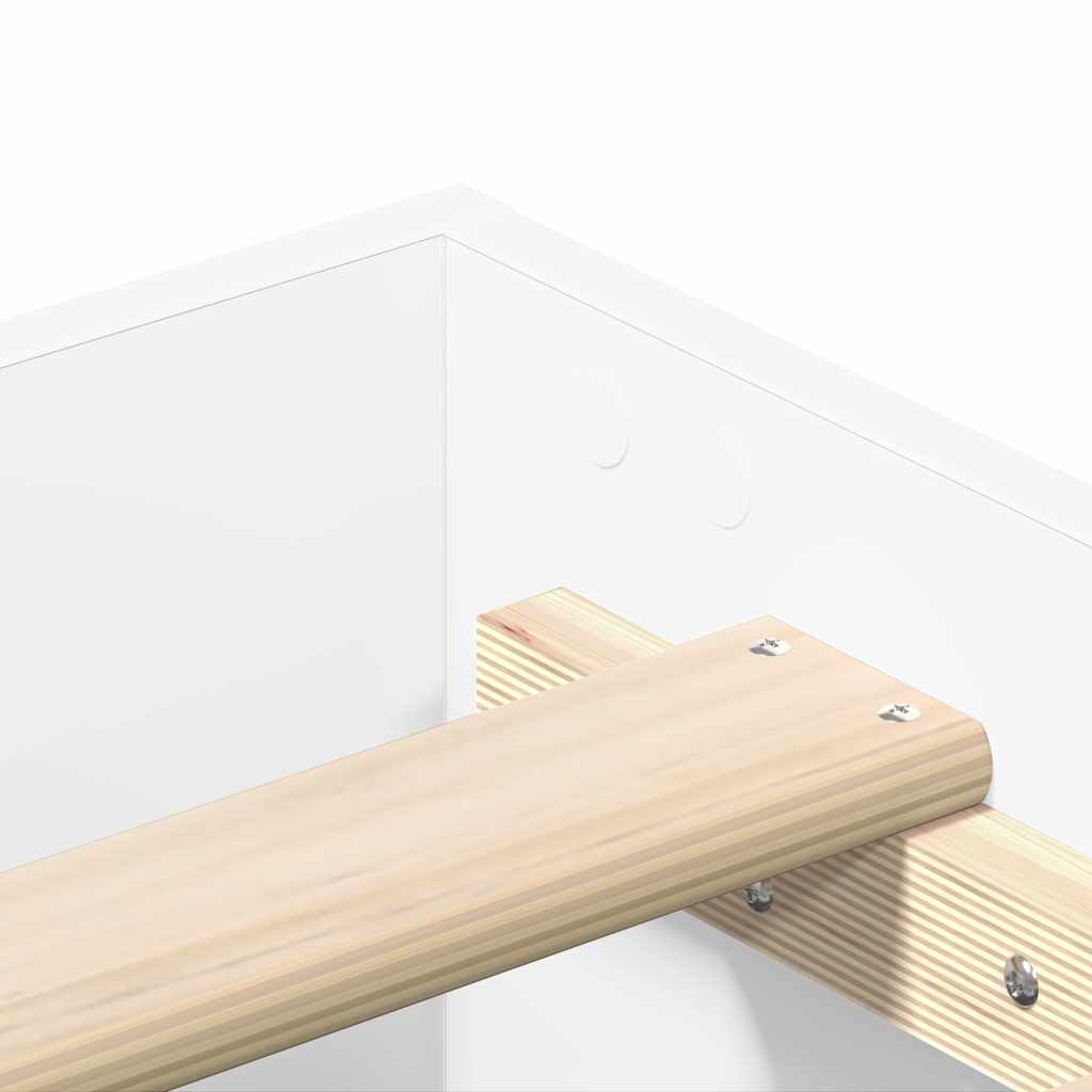 Bed Frame No Mattress White 120x200 cm Engineered Wood